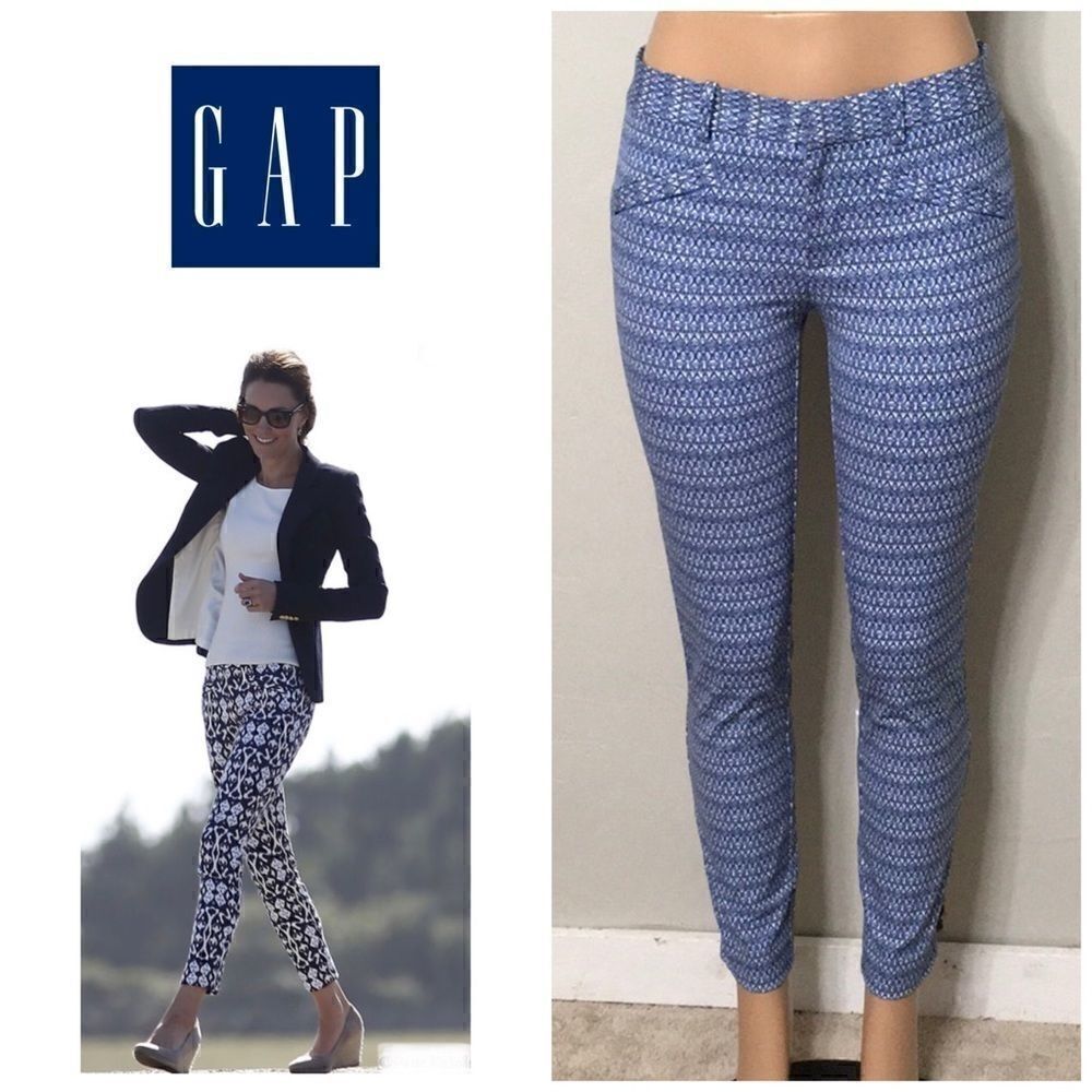 GAP printed bi-stretch skinny pants.